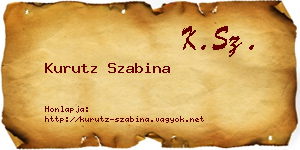 Kurutz Szabina névjegykártya