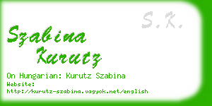 szabina kurutz business card